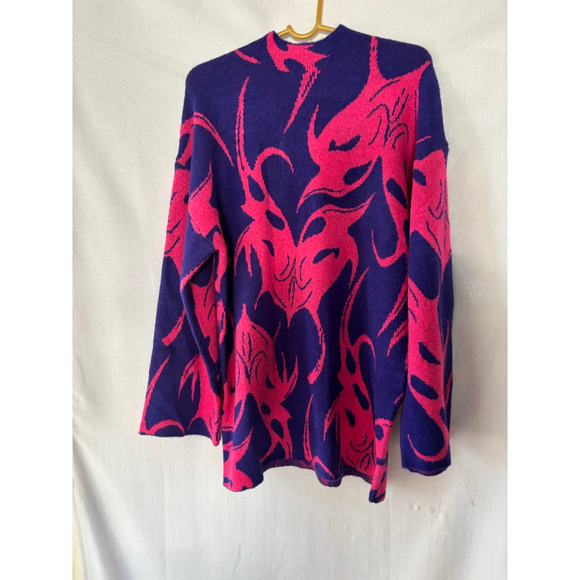 AKIRA Sweaters - Women's AKIRA Sweater Purple/Pink Tribal Print Size S/M